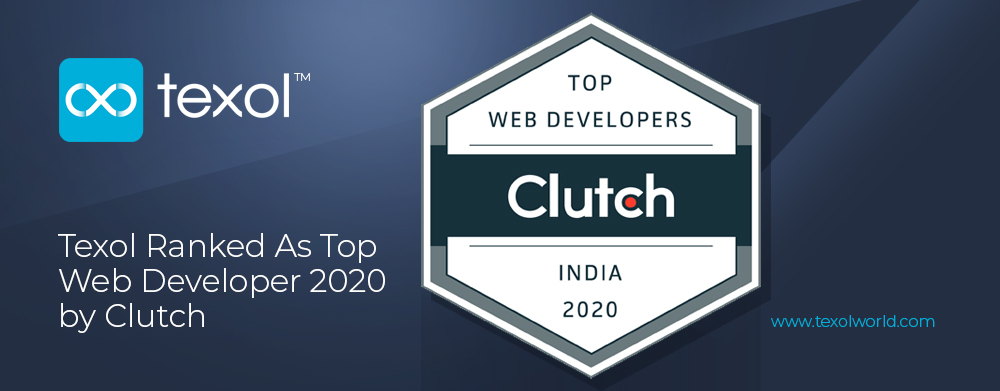 Texol Ranked As Top Web Developer in India by Clutch